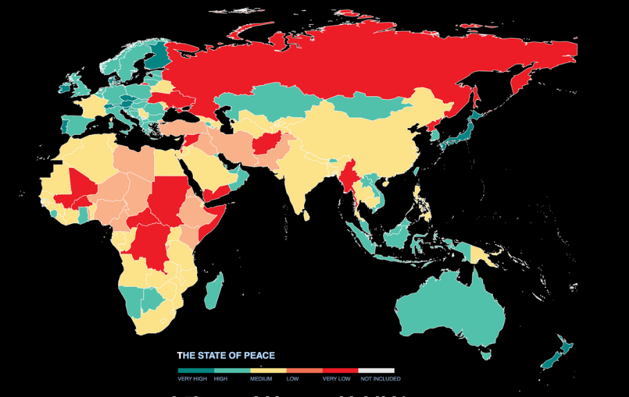 Overview of Danger Dimensions for Ranked Countries